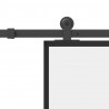 Drzwi przesuwne z osprzętem, 90x205 cm, szkło ESG i aluminium