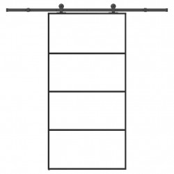 Drzwi przesuwne a akcesoriami, 102,5x205 cm, ESG i aluminium