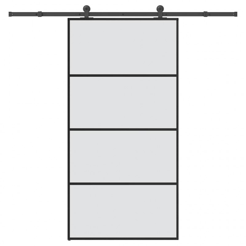 Drzwi przesuwne a akcesoriami, 102,5x205 cm, ESG i aluminium