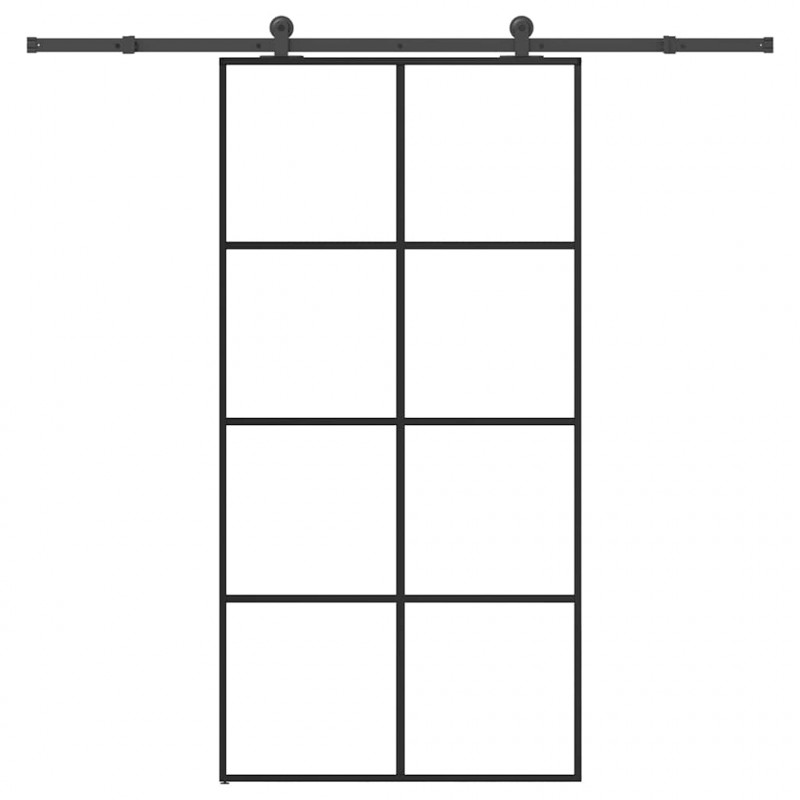 Drzwi przesuwne a akcesoriami, 102,5x205 cm, ESG i aluminium