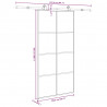 Drzwi przesuwne a akcesoriami, 102,5x205 cm, ESG i aluminium