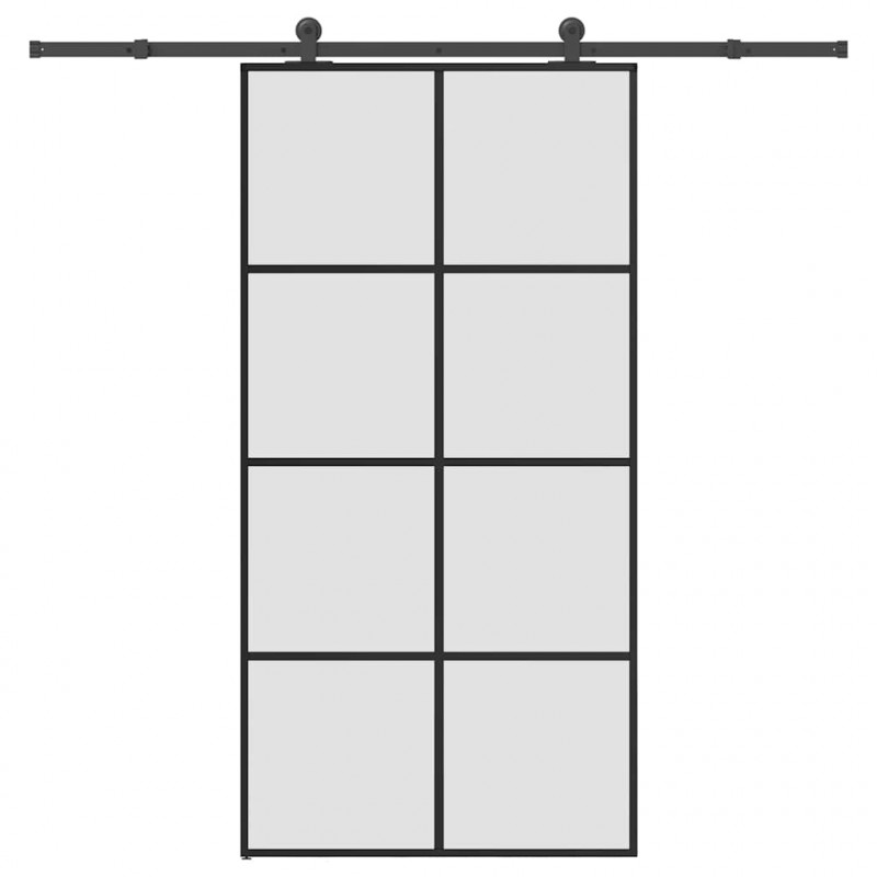 Drzwi przesuwne a akcesoriami, 102,5x205 cm, ESG i aluminium