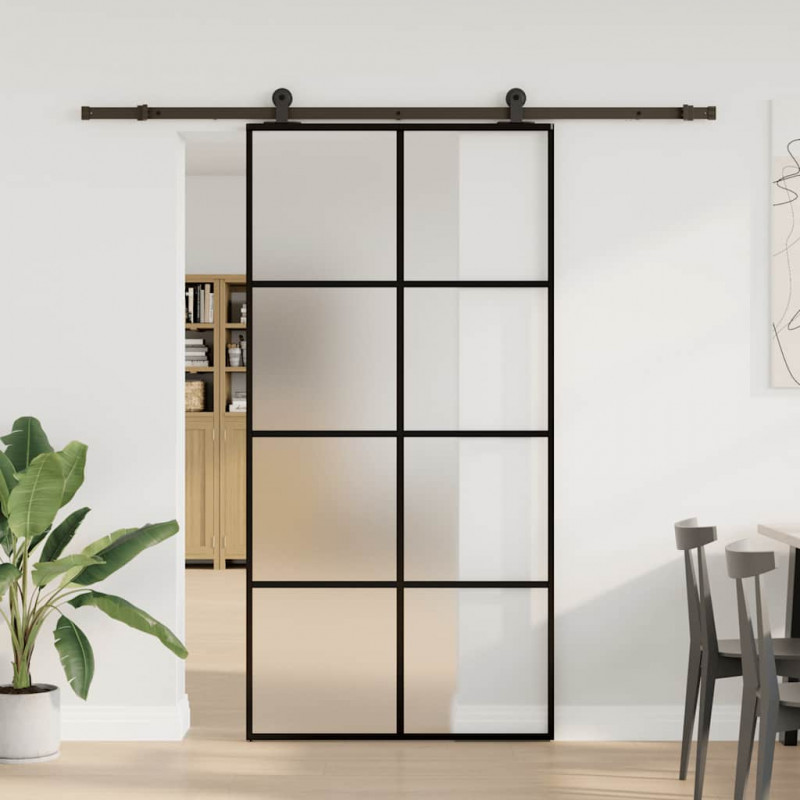 Drzwi przesuwne a akcesoriami, 102,5x205 cm, ESG i aluminium