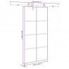Drzwi przesuwne a akcesoriami, 102,5x205 cm, ESG i aluminium