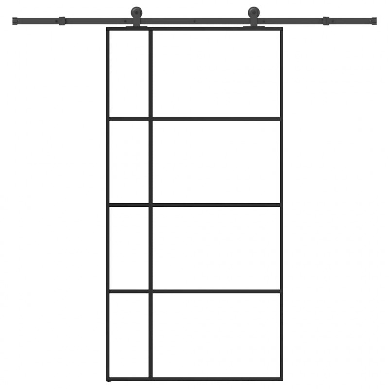 Drzwi przesuwne a akcesoriami, 102,5x205 cm, ESG i aluminium