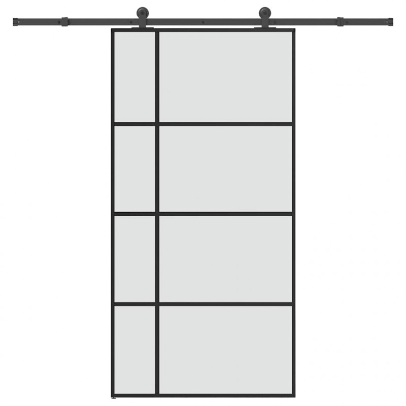 Drzwi przesuwne a akcesoriami, 102,5x205 cm, ESG i aluminium