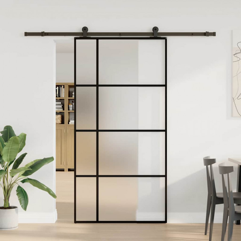 Drzwi przesuwne a akcesoriami, 102,5x205 cm, ESG i aluminium