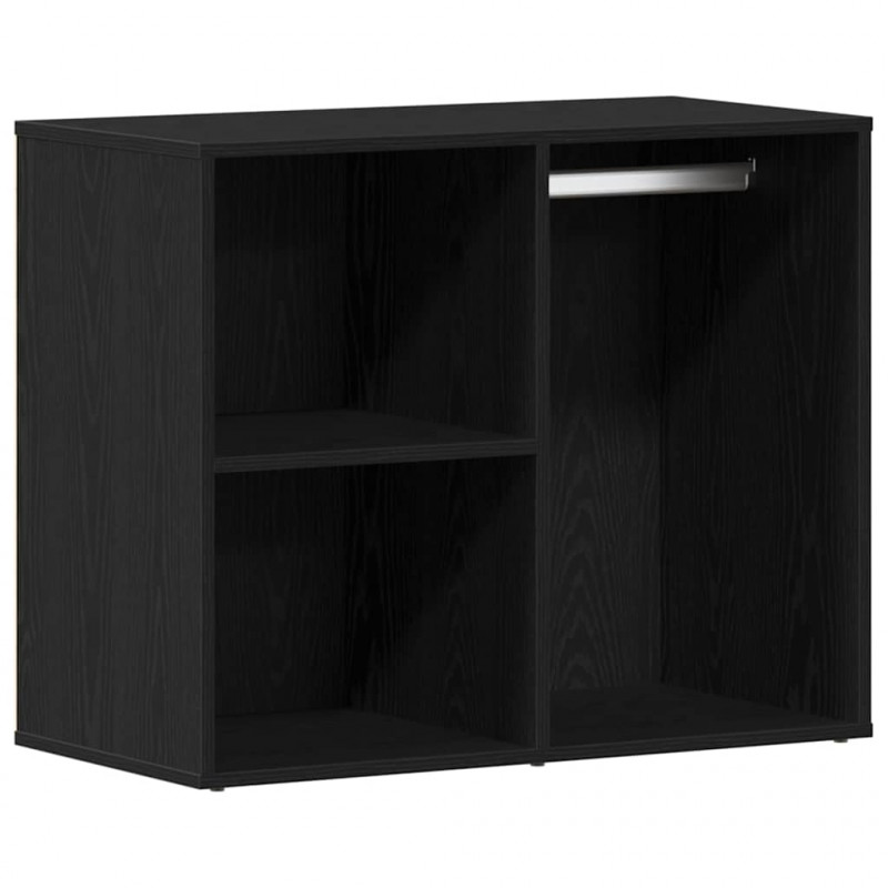 Zestaw lustra LED z szufladą Czarny Dąb 140 x 40 x 140 cm