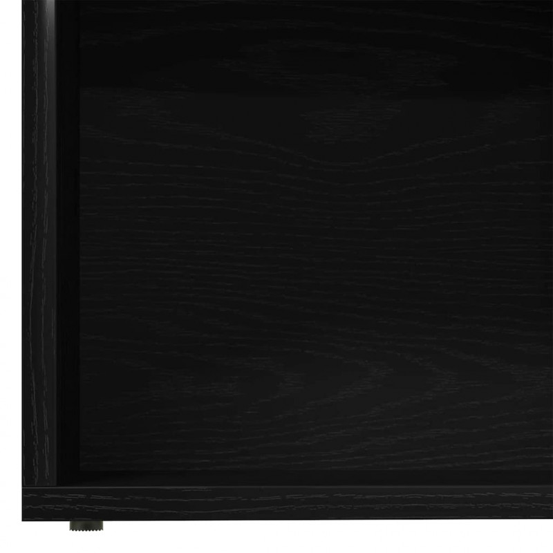 Półka na książki 3 pcs Czarny Dąb 36 x 30 x 143 cm