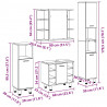 Zestaw mebli łazienkowych 4 pcs Czarny 30 x 30 x 179,5 cm