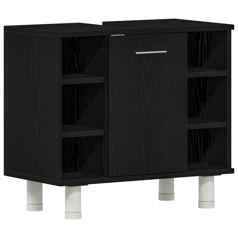 Zestaw mebli łazienkowych 3 pcs Czarny 30 x 30 x 99,5 cm