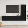 Zestaw szafek RTV 4 pcs Czarny Dąb 130,5 x 30 x 140 cm