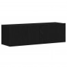 Zestaw szafek RTV 4 pcs Czarny Dąb 130,5 x 30 x 140 cm