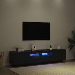 Zestaw szafek RTV Ze LED Lights 2 pcs Czarny 180 x 35 x 40 cm
