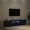 Zestaw szafek RTV Ze LED Lights 2 pcs Czarny 180 x 35 x 40 cm