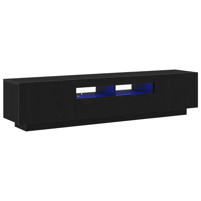 Zestaw szafek RTV Ze LED Lights 2 pcs Czarny 180 x 35 x 40 cm
