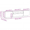 Zestaw szafek RTV Ze LED Lights 2 pcs Czarny 180 x 35 x 40 cm