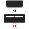 Zestaw szafek RTV Ze LED Lights 2 pcs Czarny 200 x 35 x 40 cm