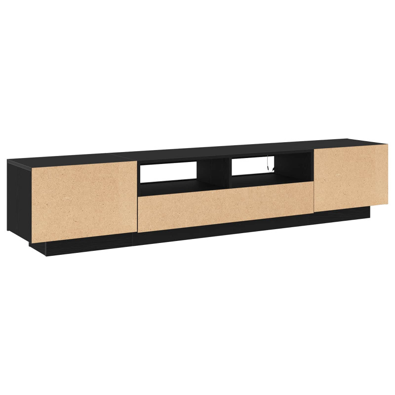 Zestaw szafek RTV Ze LED Lights 2 pcs Czarny 200 x 35 x 40 cm