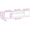 Zestaw szafek RTV Ze LED Lights 2 pcs Czarny 200 x 35 x 40 cm