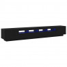 Zestaw szafek RTV Ze LED Lights 3 pcs Czarny 260 x 35 x 40 cm