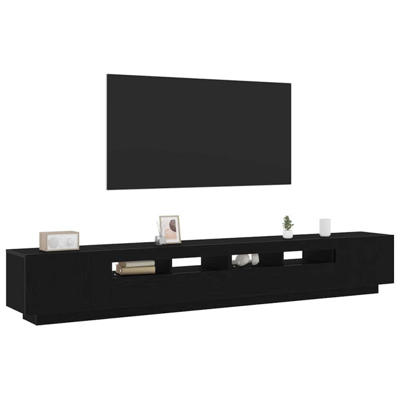 Zestaw szafek RTV Ze LED Lights 3 pcs Czarny 260 x 35 x 40 cm