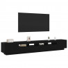 Zestaw szafek RTV Ze LED Lights 3 pcs Czarny 260 x 35 x 40 cm