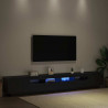 Zestaw szafek RTV Ze LED Lights 3 pcs Czarny 260 x 35 x 40 cm