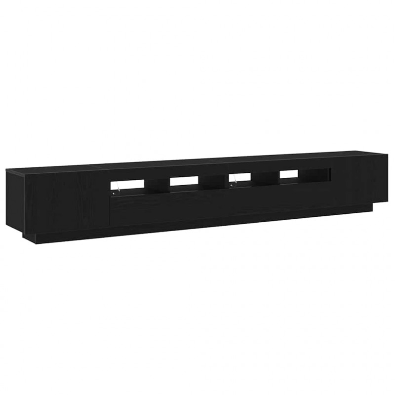 Zestaw szafek RTV Ze LED Lights 3 pcs Czarny 260 x 35 x 40 cm