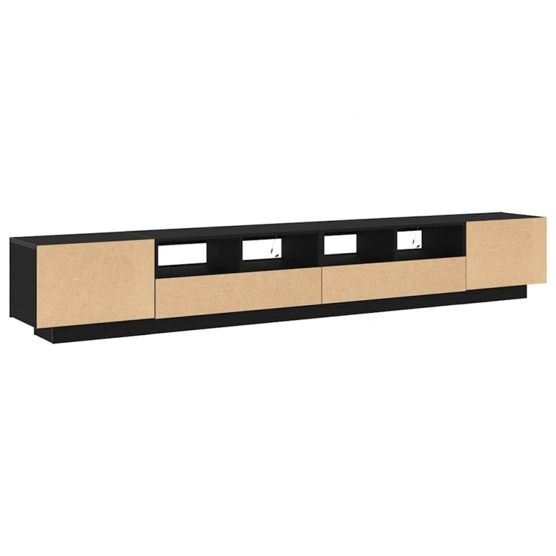 Zestaw szafek RTV Ze LED Lights 3 pcs Czarny 260 x 35 x 40 cm