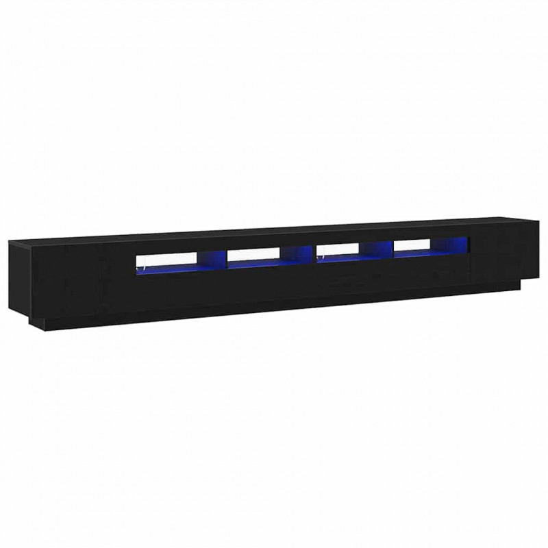 Zestaw szafek RTV Ze LED Lights 3 pcs Czarny 300 x 35 x 40 cm