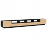 Zestaw szafek RTV Ze LED Lights 3 pcs Czarny 300 x 35 x 40 cm