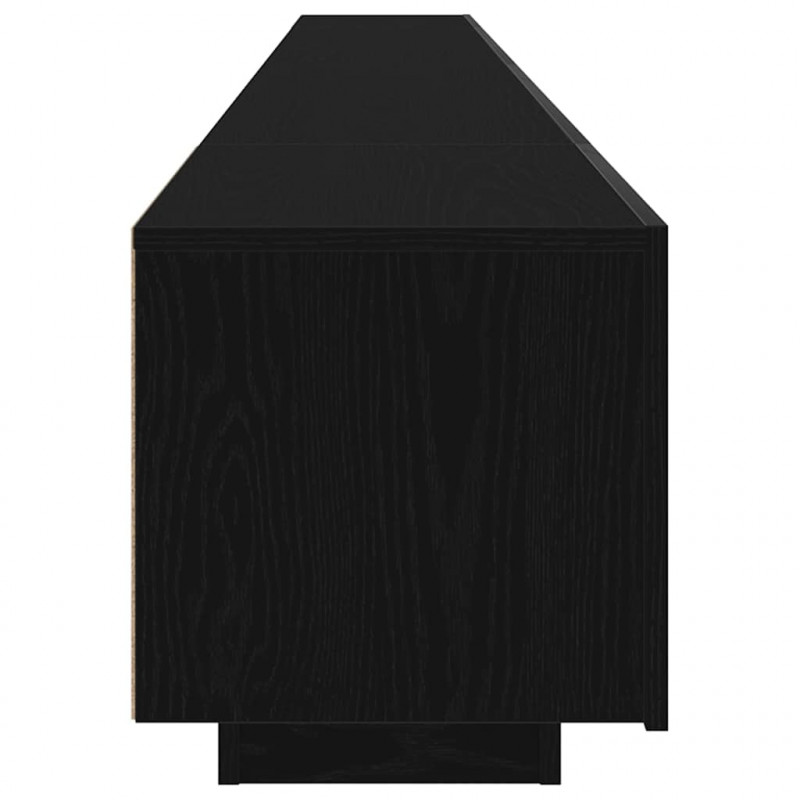 Zestaw szafek RTV Ze LED Lights 3 pcs Czarny 300 x 35 x 40 cm