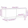Szafka pod telewizor Czarny Dąb 100 x 35 x 40 cm