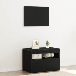 Szafka Nocna Czarny Dąb 60 x 35 x 40 cm Materiał drewnopochodny
