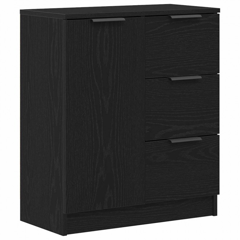 Bufet Czarny Dąb 120 x 30 x 70 cm Materiał drewnopochodny