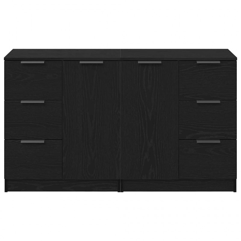 Bufet Czarny Dąb 120 x 30 x 70 cm Materiał drewnopochodny