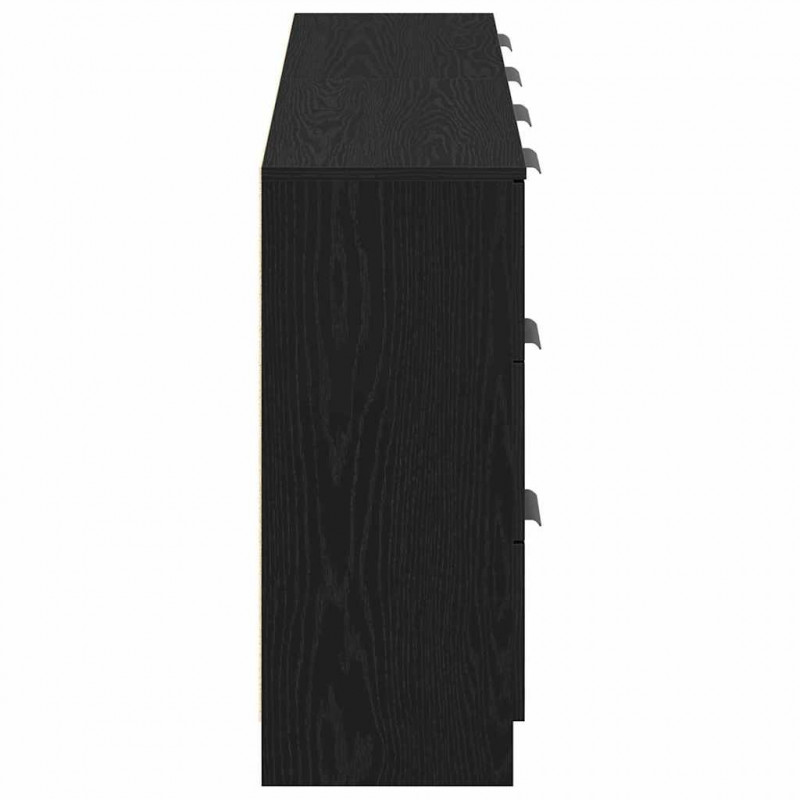 Bufet Czarny Dąb 120 x 30 x 70 cm Materiał drewnopochodny