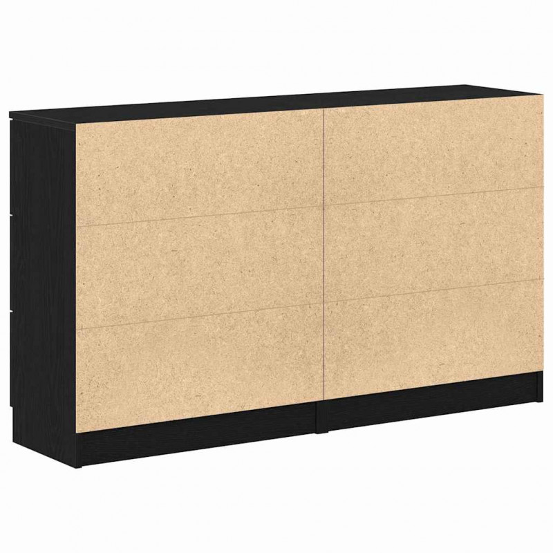 Bufet Czarny Dąb 120 x 30 x 70 cm Materiał drewnopochodny