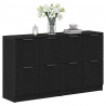 Bufet 2 pcs Czarny Dąb 60 x 30 x 70 cm Materiał drewnopochodny