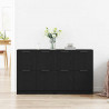 Bufet 2 pcs Czarny Dąb 60 x 30 x 70 cm Materiał drewnopochodny