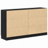 Bufet 2 pcs Czarny Dąb 60 x 30 x 70 cm Materiał drewnopochodny