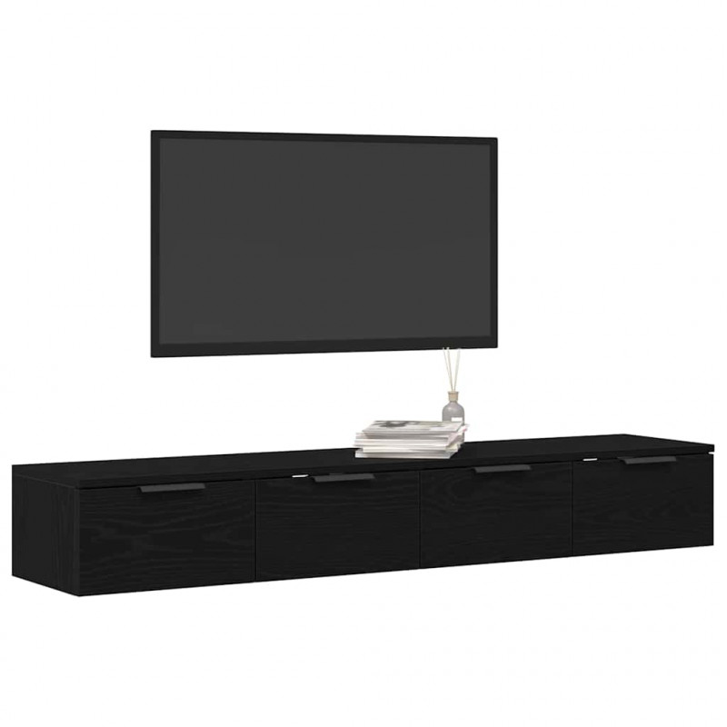 Szafka wisząca z szufladą 2 pcs Czarny Dąb 68 x 30 x 20 cm