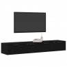 Szafka wisząca z szufladą 2 pcs Czarny Dąb 68 x 30 x 20 cm