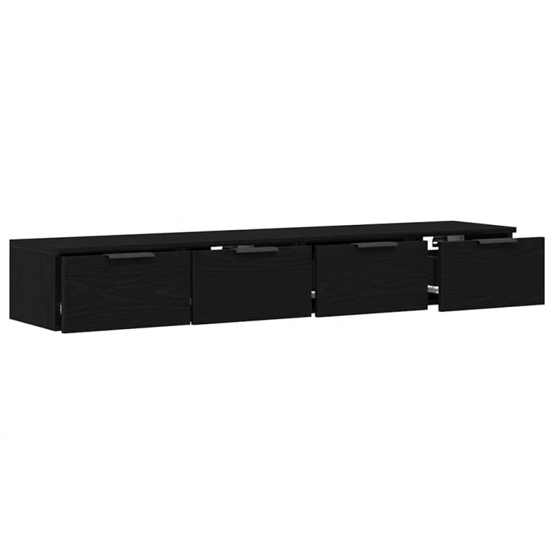 Szafka wisząca z szufladą 2 pcs Czarny Dąb 68 x 30 x 20 cm