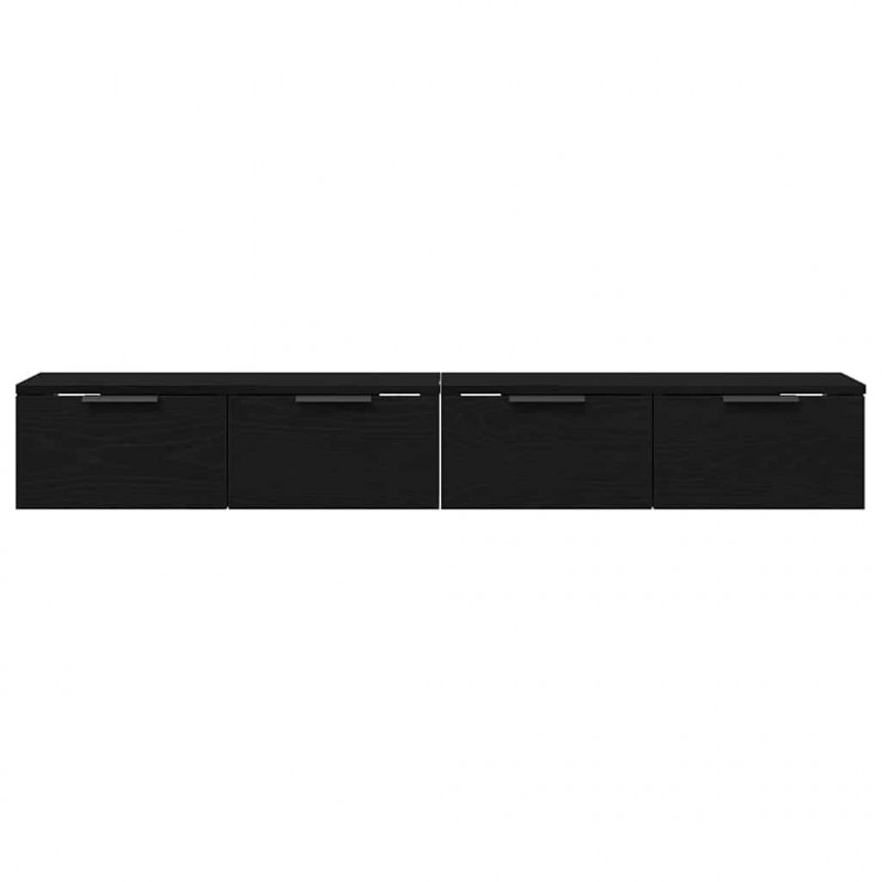 Szafka wisząca z szufladą 2 pcs Czarny Dąb 68 x 30 x 20 cm