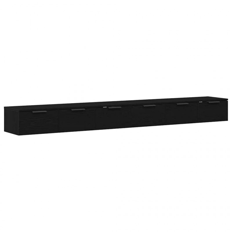 Szafka wisząca z szufladą 2 pcs Czarny Dąb 102 x 30 x 20 cm
