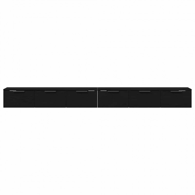 Szafka wisząca z szufladą 2 pcs Czarny Dąb 102 x 30 x 20 cm