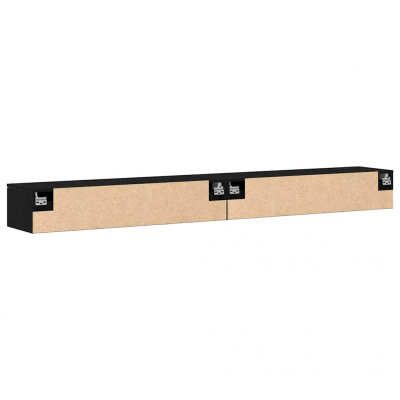 Szafka wisząca z szufladą 2 pcs Czarny Dąb 102 x 30 x 20 cm