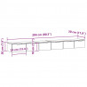 Szafka wisząca z szufladą 2 pcs Czarny Dąb 102 x 30 x 20 cm